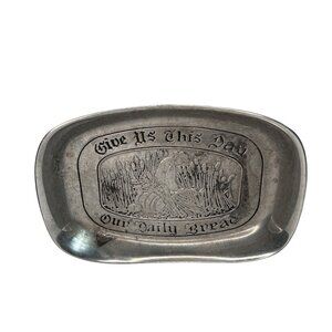 Wilton Armetale Biblical Scripture Pewter Tray Rectangular Metal Dish #232024